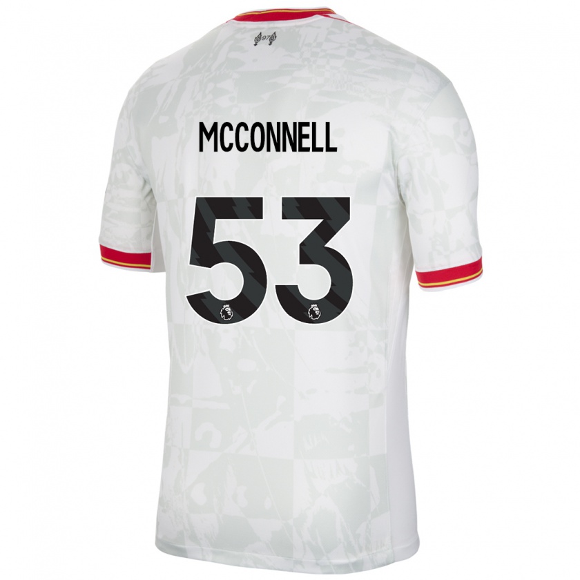 Kandiny Herren James Mcconnell #53 Weiß Rot Schwarz Ausweichtrikot Trikot 2024/25 T-Shirt