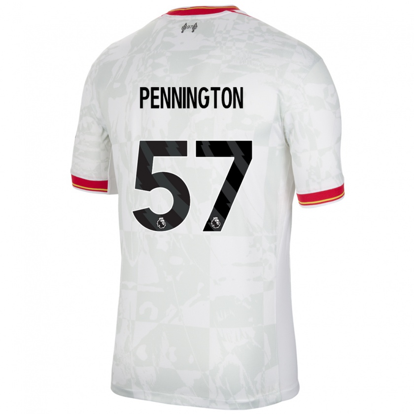 Kandiny Herren Cody Pennington #57 Weiß Rot Schwarz Ausweichtrikot Trikot 2024/25 T-Shirt