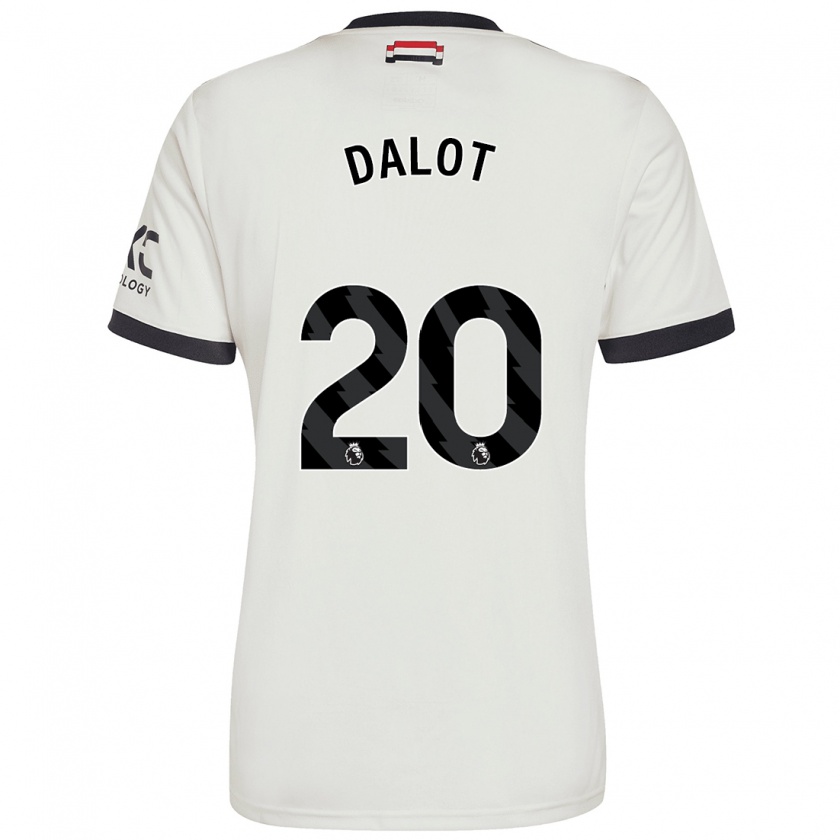 Kandiny Herren Diogo Dalot #20 Cremeweiß Ausweichtrikot Trikot 2024/25 T-Shirt