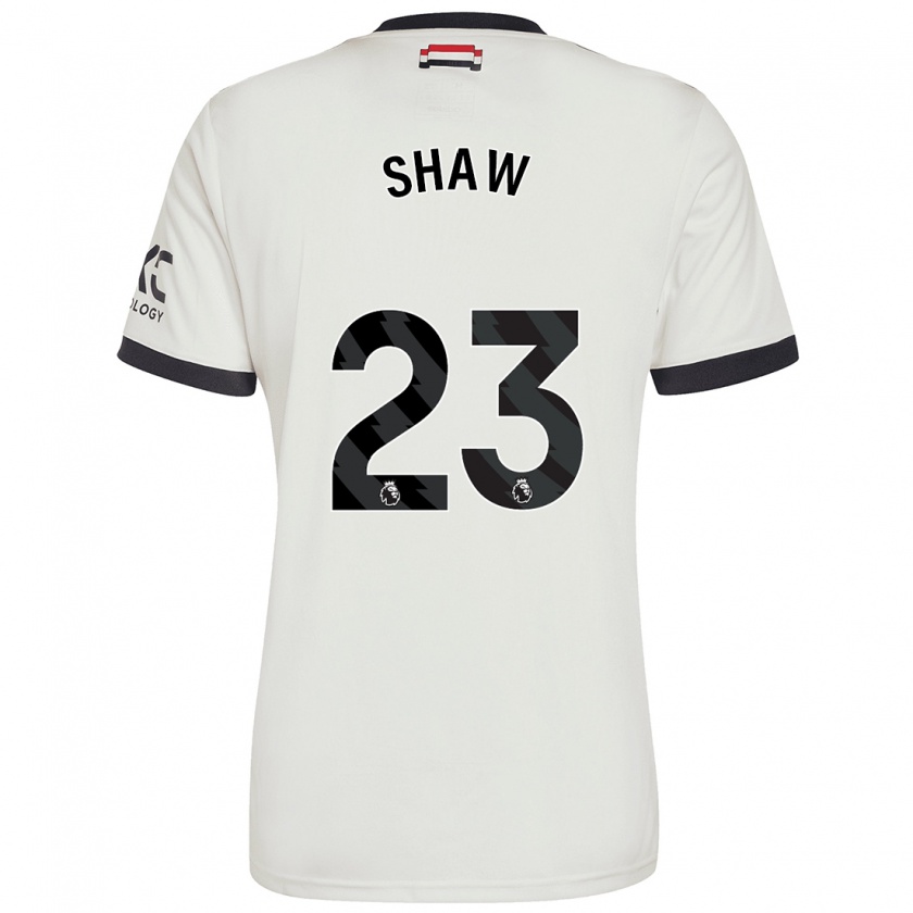 Kandiny Herren Luke Shaw #23 Cremeweiß Ausweichtrikot Trikot 2024/25 T-Shirt