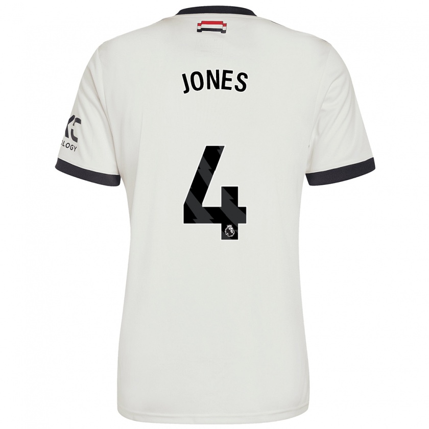 Kandiny Herren Phil Jones #4 Cremeweiß Ausweichtrikot Trikot 2024/25 T-Shirt