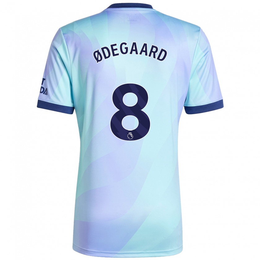 Kandiny Herren Martin Ødegaard #8 Aquamarin Ausweichtrikot Trikot 2024/25 T-Shirt