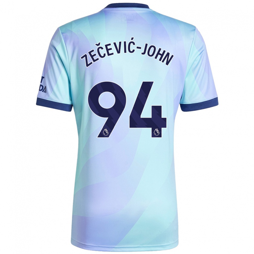 Kandiny Herren Louis Zečević-John #94 Aquamarin Ausweichtrikot Trikot 2024/25 T-Shirt