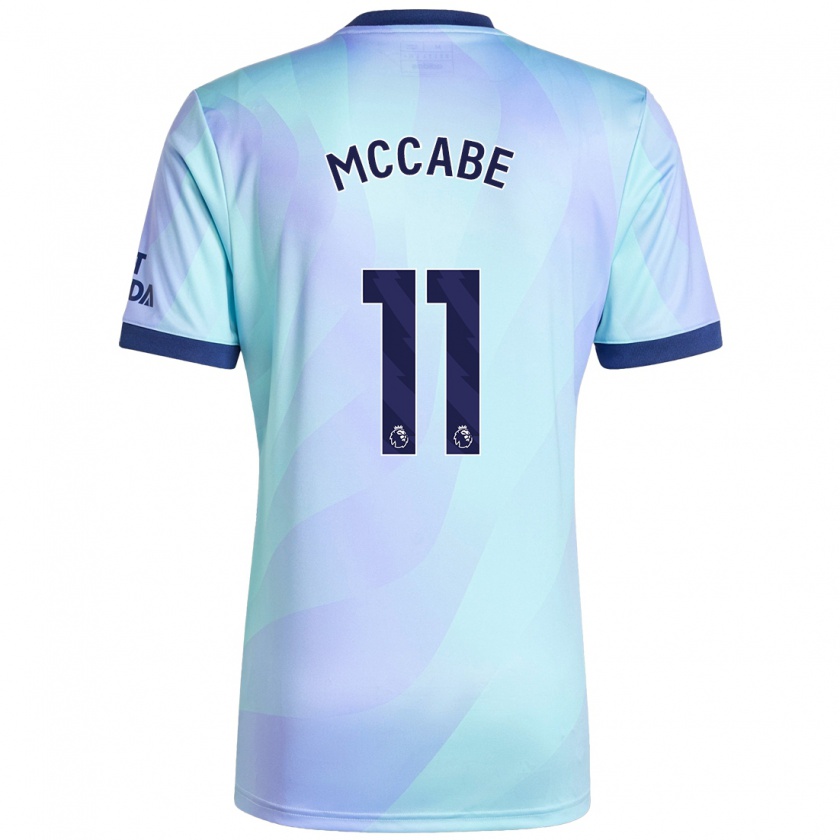 Kandiny Herren Katie Mccabe #11 Aquamarin Ausweichtrikot Trikot 2024/25 T-Shirt