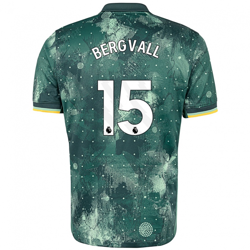 Kandiny Herren Lucas Bergvall #15 Mintgrün Ausweichtrikot Trikot 2024/25 T-Shirt