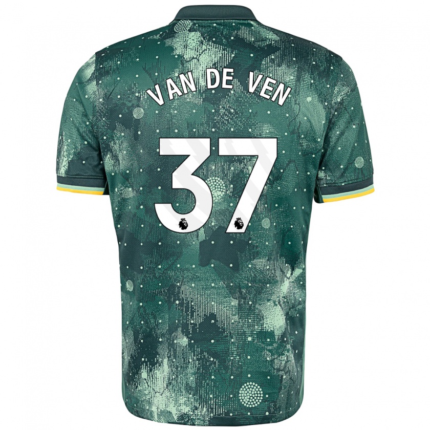 Kandiny Herren Micky Van De Ven #37 Mintgrün Ausweichtrikot Trikot 2024/25 T-Shirt