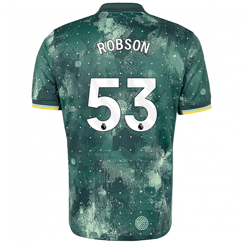 Kandiny Herren Max Robson #53 Mintgrün Ausweichtrikot Trikot 2024/25 T-Shirt