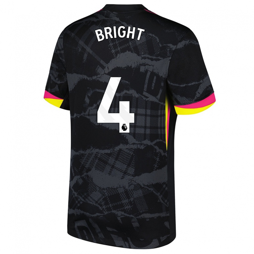 Kandiny Herren Millie Bright #4 Schwarz Rosa Ausweichtrikot Trikot 2024/25 T-Shirt