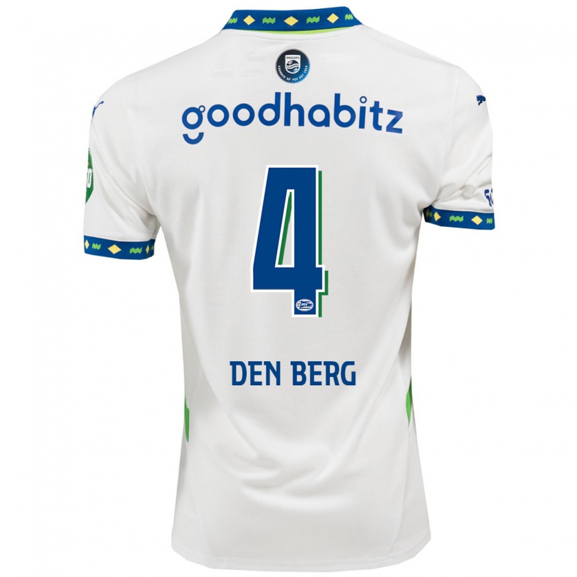 Kandiny Herren Mandy Van Den Berg #4 Weiß Dunkelblau Ausweichtrikot Trikot 2024/25 T-Shirt