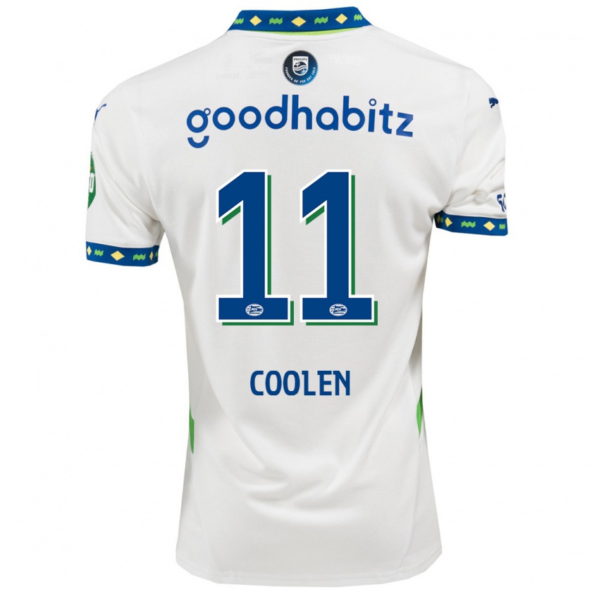 Kandiny Herren Nadia Coolen #11 Weiß Dunkelblau Ausweichtrikot Trikot 2024/25 T-Shirt