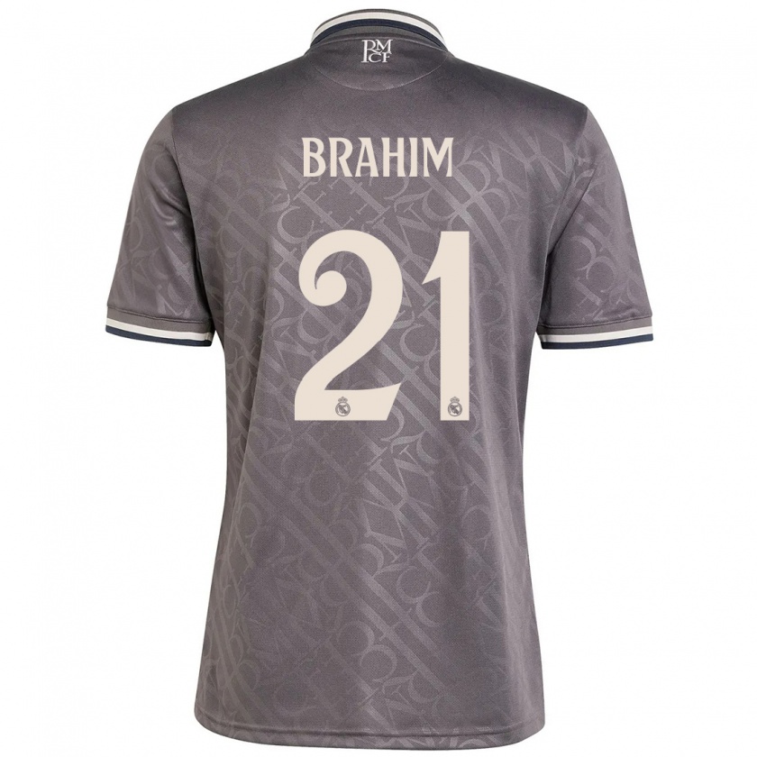 Kandiny Herren Brahim Díaz #21 Anthrazit Ausweichtrikot Trikot 2024/25 T-Shirt