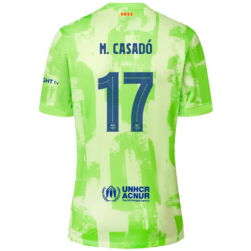 Kandiny Herren Marc Casadó #17 Limettengrün Ausweichtrikot Trikot 2024/25 T-Shirt