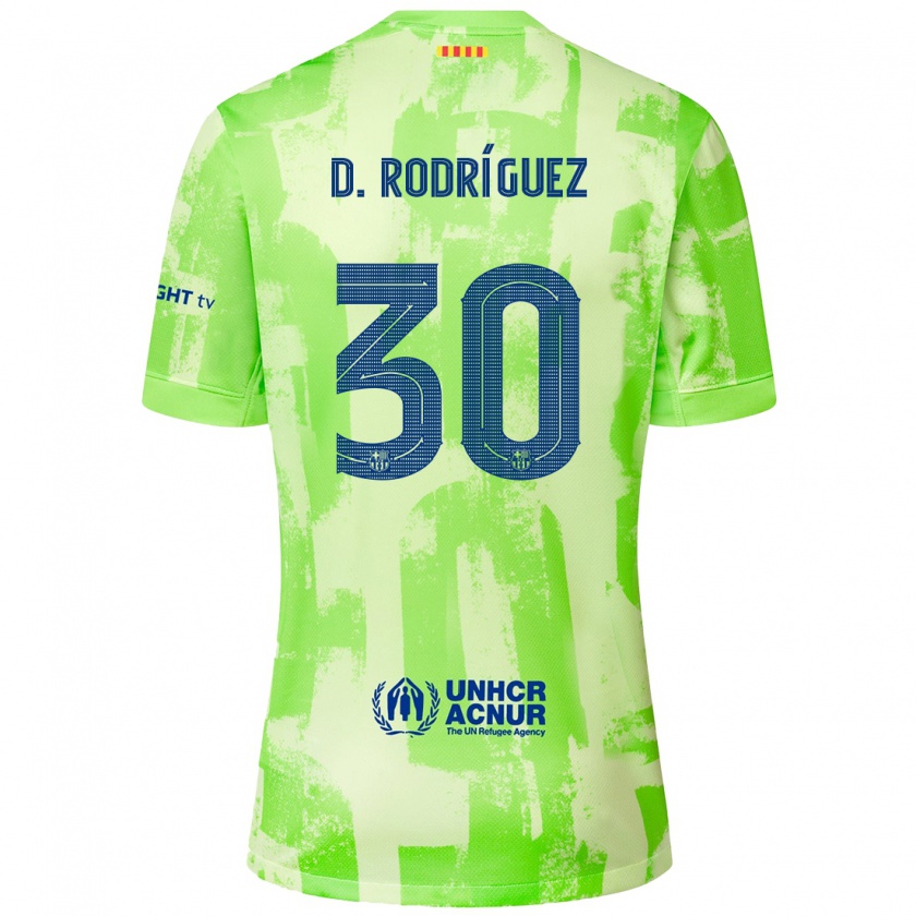 Kandiny Herren Dani Rodríguez #30 Limettengrün Ausweichtrikot Trikot 2024/25 T-Shirt