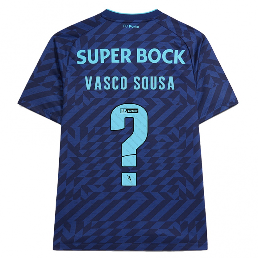 Kandiny Herren Vasco Sousa #0 Marineblau Ausweichtrikot Trikot 2024/25 T-Shirt