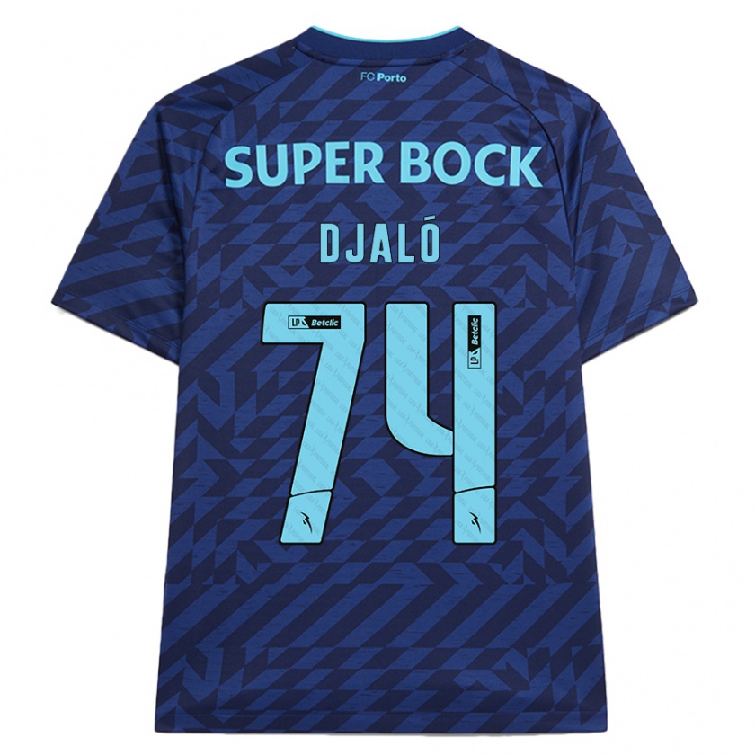 Kandiny Herren Ussumane Djaló #74 Marineblau Ausweichtrikot Trikot 2024/25 T-Shirt