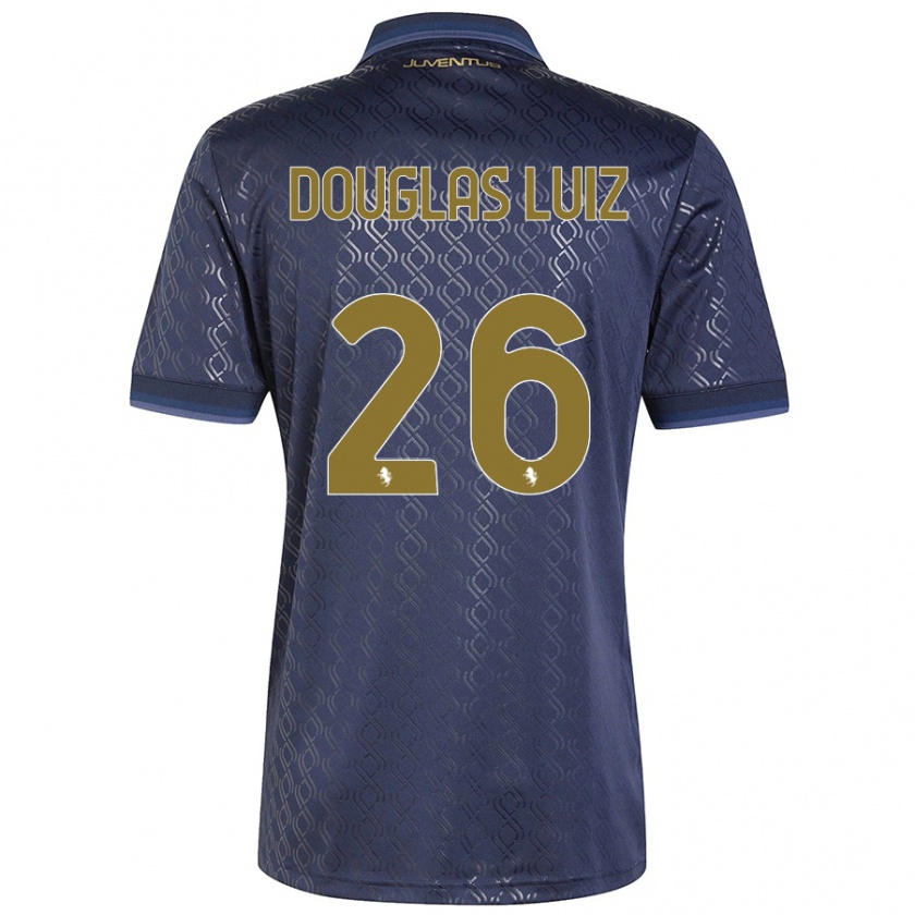 Kandiny Herren Douglas Luiz #26 Marineblau Ausweichtrikot Trikot 2024/25 T-Shirt