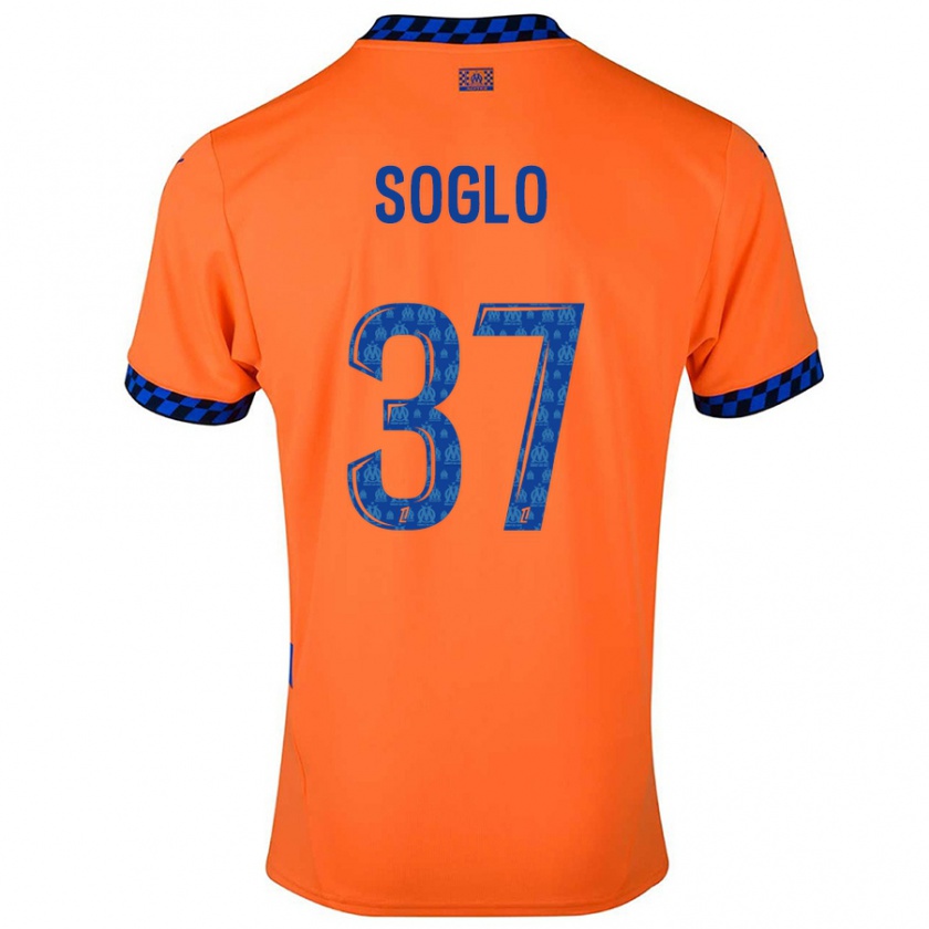 Kandiny Herren Emran Soglo #37 Orange Dunkelblau Ausweichtrikot Trikot 2024/25 T-Shirt