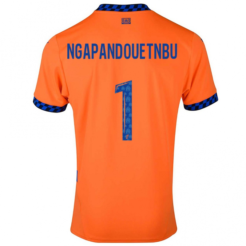 Kandiny Herren Simon Ngapandouetnbu #1 Orange Dunkelblau Ausweichtrikot Trikot 2024/25 T-Shirt