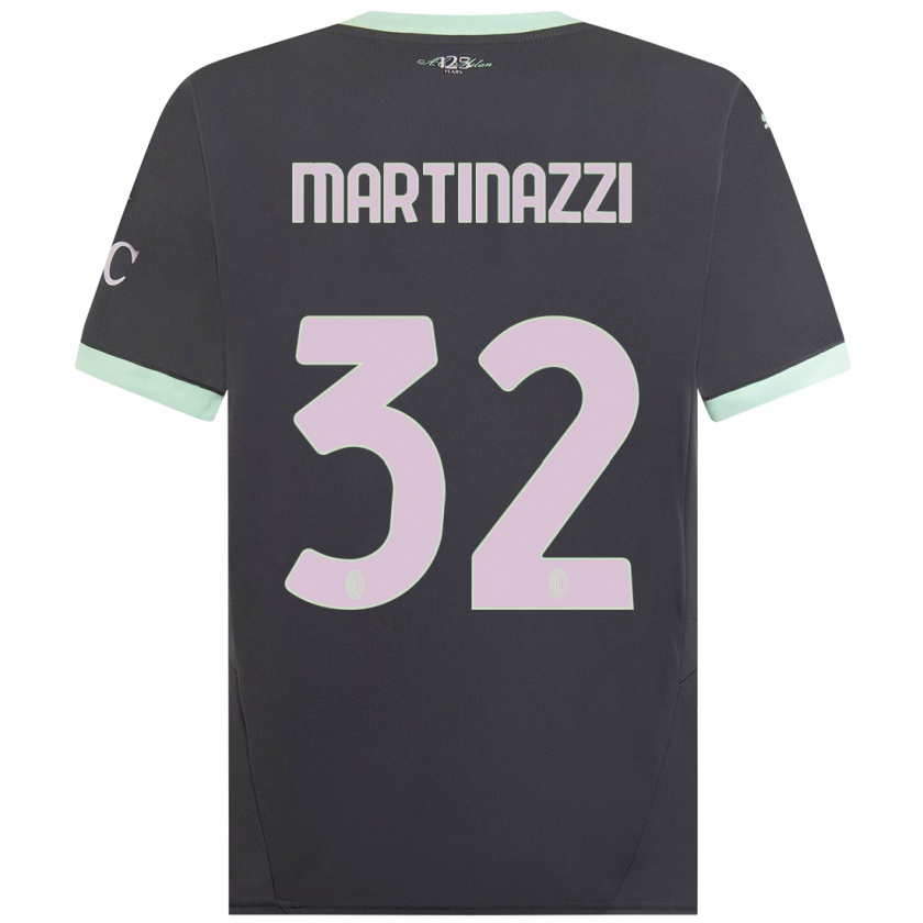 Kandiny Herren Luca Martinazzi #32 Grau Ausweichtrikot Trikot 2024/25 T-Shirt