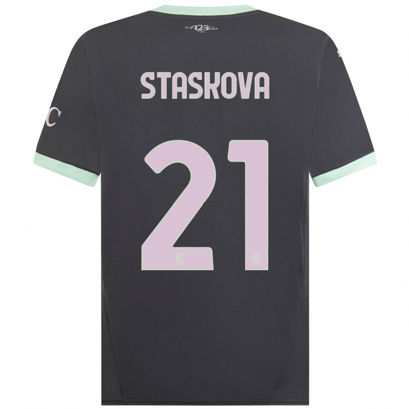 Kandiny Herren Andrea Stašková #21 Grau Ausweichtrikot Trikot 2024/25 T-Shirt