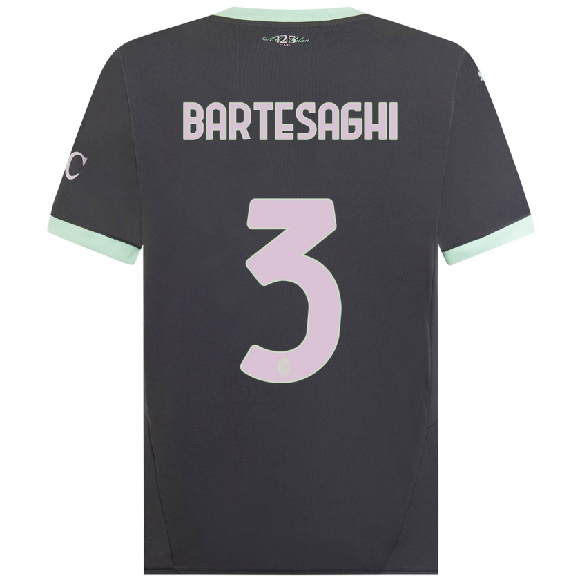 Kandiny Herren Davide Bartesaghi #3 Grau Ausweichtrikot Trikot 2024/25 T-Shirt