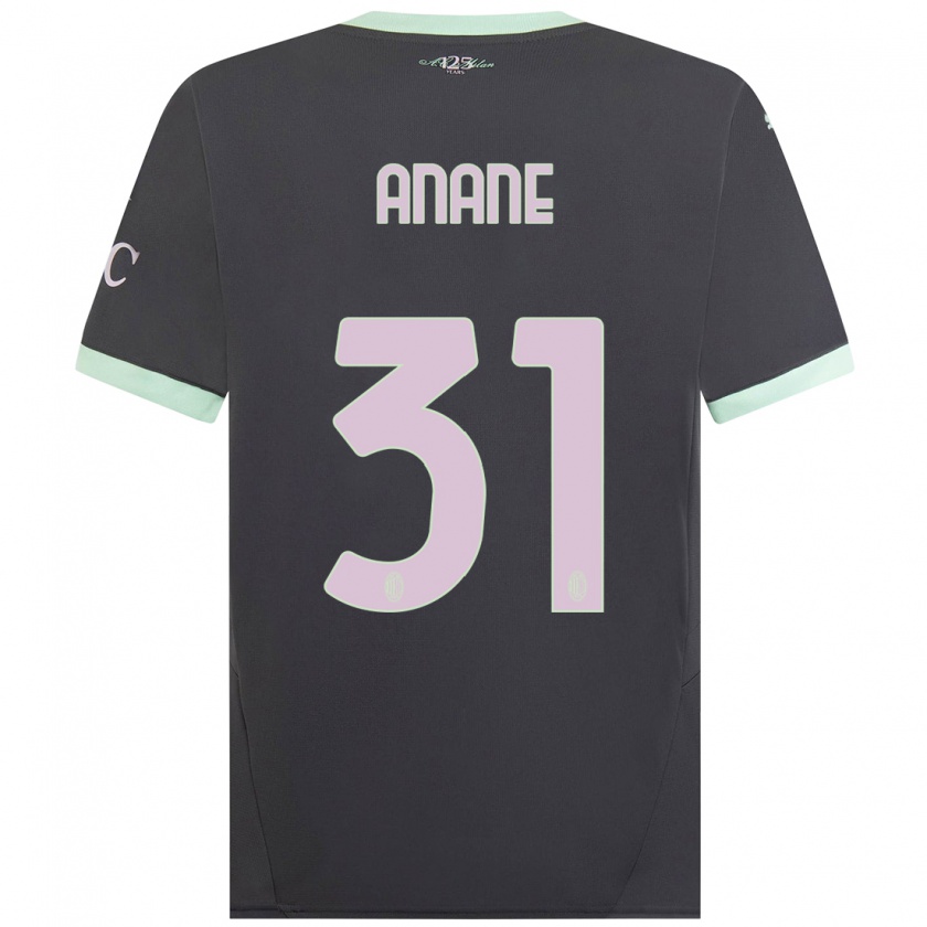 Kandiny Herren Emmanuel Anane #31 Grau Ausweichtrikot Trikot 2024/25 T-Shirt