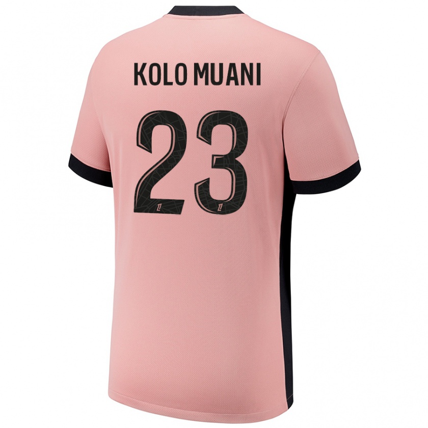 Kandiny Herren Randal Kolo Muani #23 Rostros Ausweichtrikot Trikot 2024/25 T-Shirt