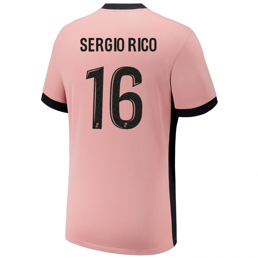 Kandiny Herren Sergio Rico #16 Rostros Ausweichtrikot Trikot 2024/25 T-Shirt