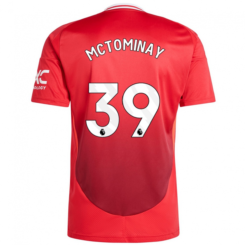 Kandiny Damen Scott Mctominay #39 Hellrot Heimtrikot Trikot 2024/25 T-Shirt