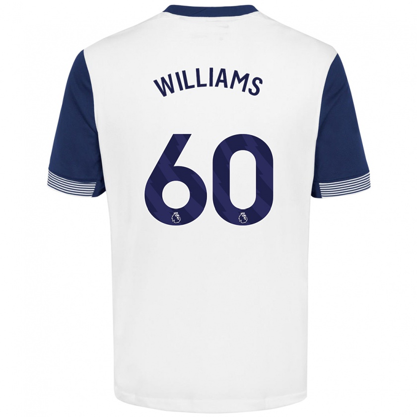 Kandiny Damen Jaden Williams #60 Weiß Blau Heimtrikot Trikot 2024/25 T-Shirt