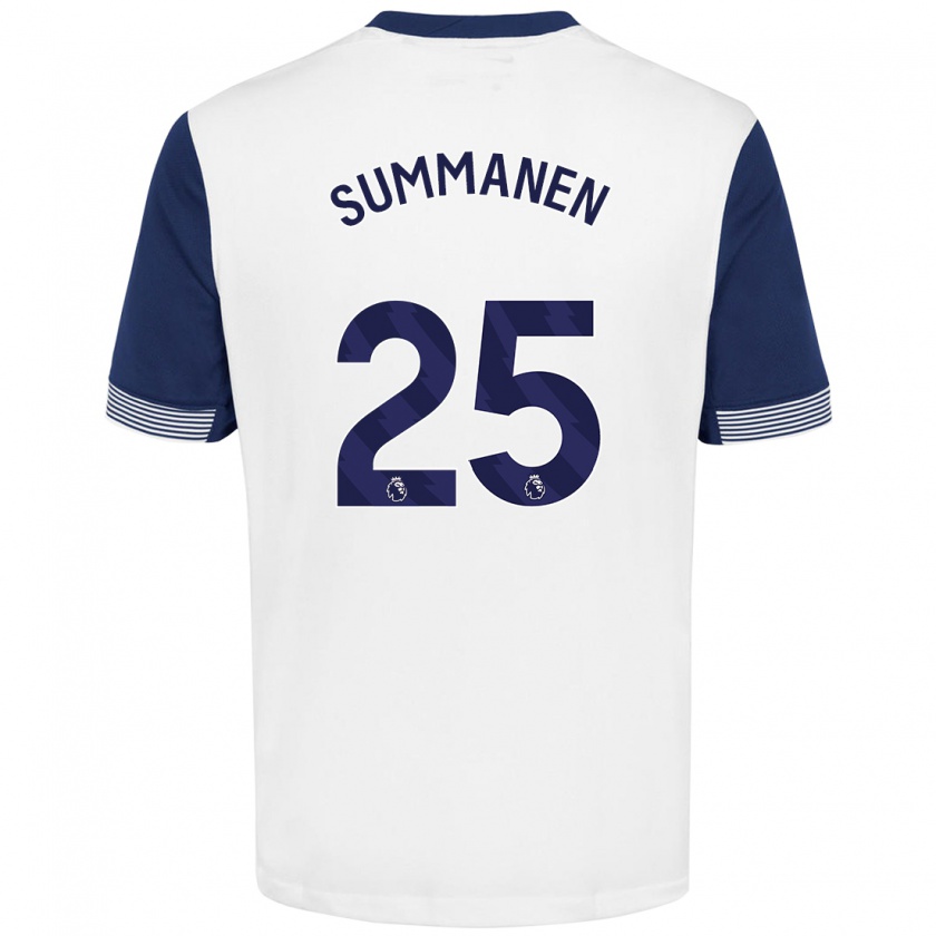 Kandiny Damen Eveliina Summanen #25 Weiß Blau Heimtrikot Trikot 2024/25 T-Shirt