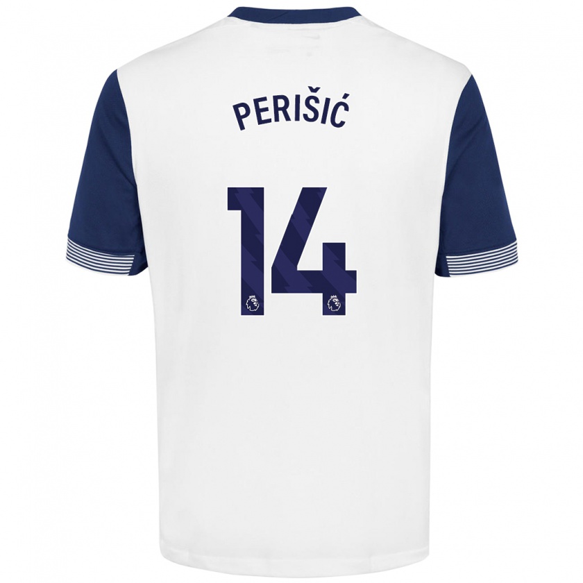 Kandiny Damen Ivan Perisic #14 Weiß Blau Heimtrikot Trikot 2024/25 T-Shirt