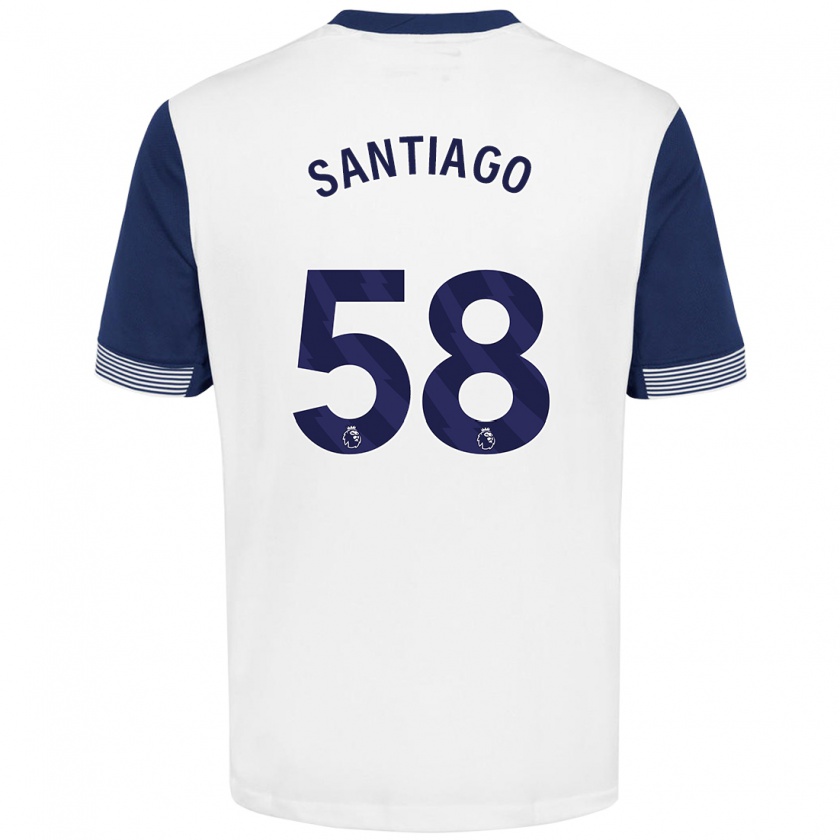 Kandiny Damen Yago Santiago #58 Weiß Blau Heimtrikot Trikot 2024/25 T-Shirt