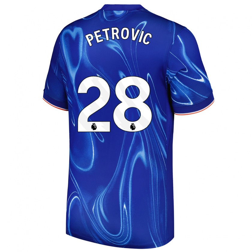 Kandiny Damen Djordje Petrovic #28 Blau Weiß Heimtrikot Trikot 2024/25 T-Shirt