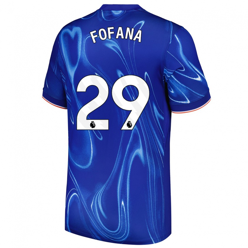 Kandiny Damen Wesley Fofana #29 Blau Weiß Heimtrikot Trikot 2024/25 T-Shirt