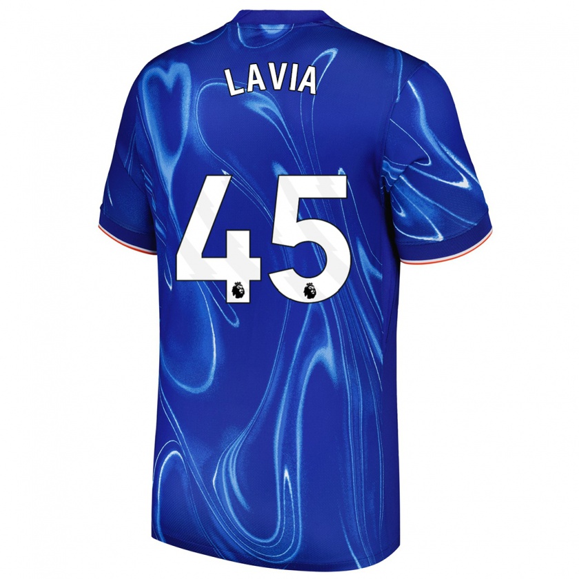 Kandiny Damen Roméo Lavia #45 Blau Weiß Heimtrikot Trikot 2024/25 T-Shirt