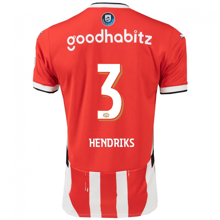 Kandiny Damen Gwyneth Hendriks #3 Rot Weiß Heimtrikot Trikot 2024/25 T-Shirt