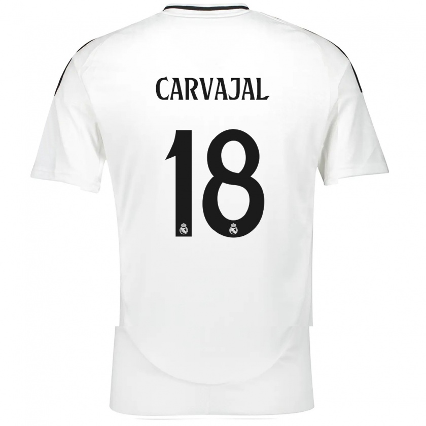 Kandiny Damen Ángel Carvajal #18 Weiß Heimtrikot Trikot 2024/25 T-Shirt