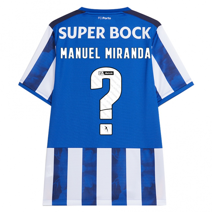 Kandiny Damen Manuel Miranda #0 Blau Weiß Heimtrikot Trikot 2024/25 T-Shirt