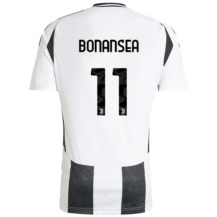 Kandiny Damen Barbara Bonansea #11 Weiß Schwarz Heimtrikot Trikot 2024/25 T-Shirt