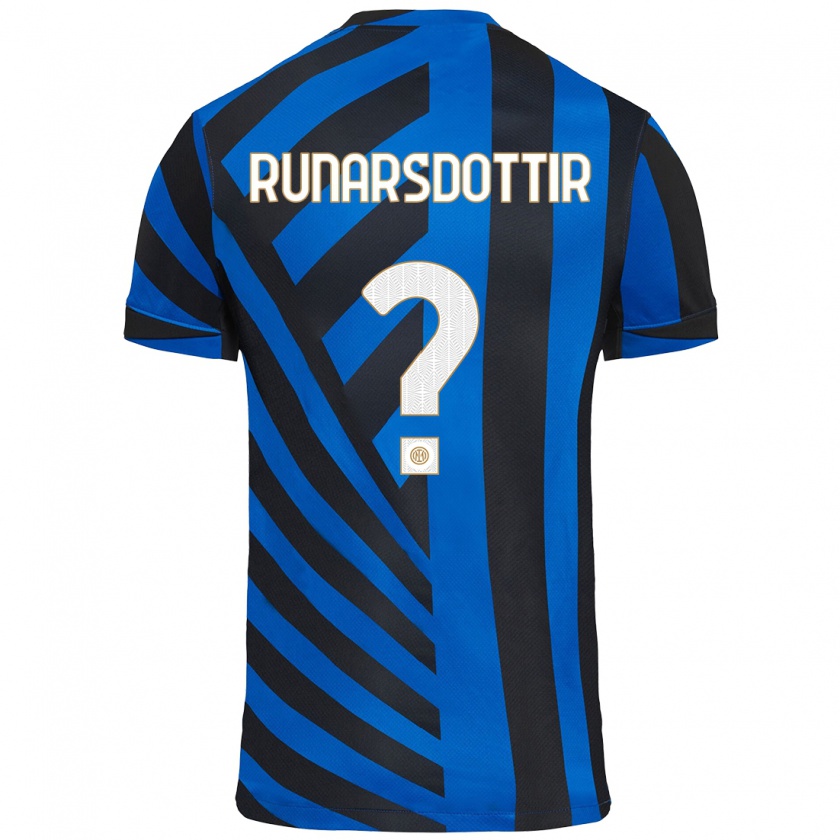 Kandiny Damen Cecilía Rán Rúnarsdóttir #0 Blau Schwarz Heimtrikot Trikot 2024/25 T-Shirt