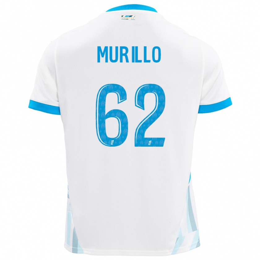 Kandiny Damen Amir Murillo #62 Weiß Himmelblau Heimtrikot Trikot 2024/25 T-Shirt