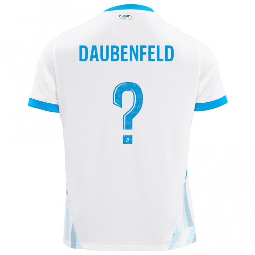 Kandiny Damen Lucas Daubenfeld #0 Weiß Himmelblau Heimtrikot Trikot 2024/25 T-Shirt