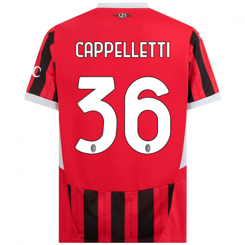 Kandiny Damen Mattia Cappelletti #36 Rot Schwarz Heimtrikot Trikot 2024/25 T-Shirt