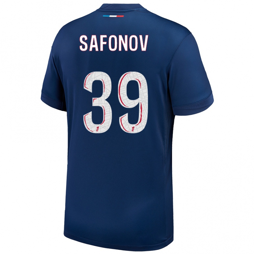 Kandiny Damen Matvey Safonov #39 Marineblau Weiß Heimtrikot Trikot 2024/25 T-Shirt