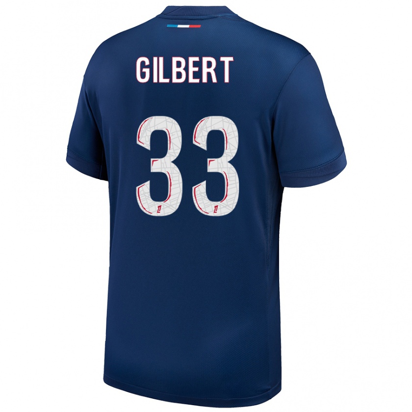 Kandiny Damen Tara Elimbi Gilbert #33 Marineblau Weiß Heimtrikot Trikot 2024/25 T-Shirt