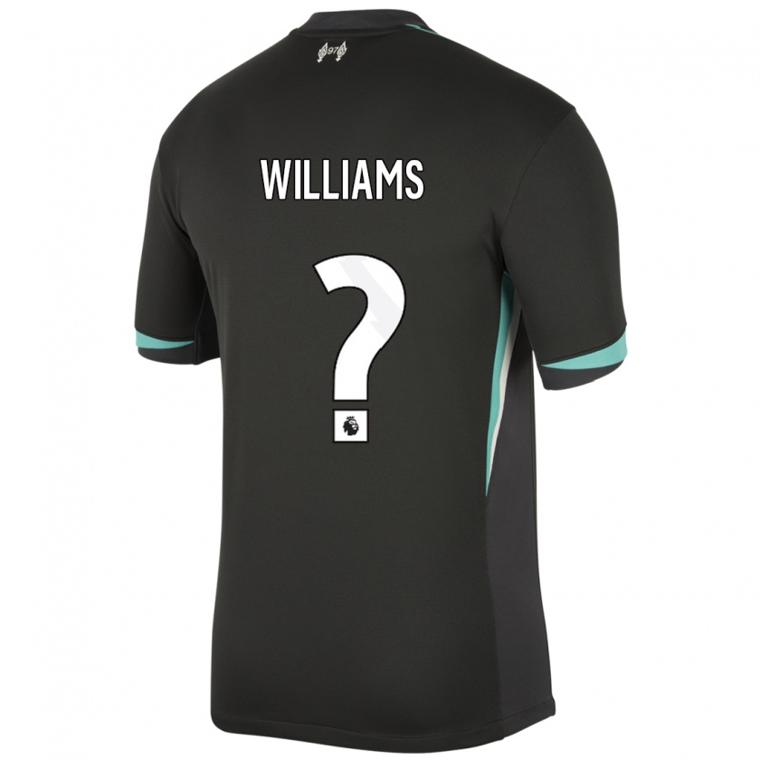 Kandiny Damen Cameron Williams #0 Schwarz Anthrazitweiß Auswärtstrikot Trikot 2024/25 T-Shirt