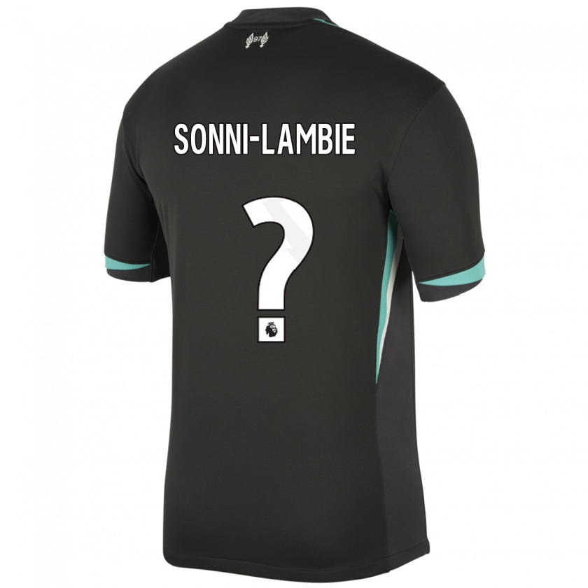 Kandiny Damen Joshua Sonni-Lambie #0 Schwarz Anthrazitweiß Auswärtstrikot Trikot 2024/25 T-Shirt