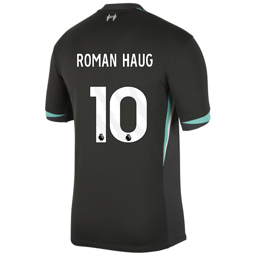 Kandiny Damen Sophie Román Haug #10 Schwarz Anthrazitweiß Auswärtstrikot Trikot 2024/25 T-Shirt