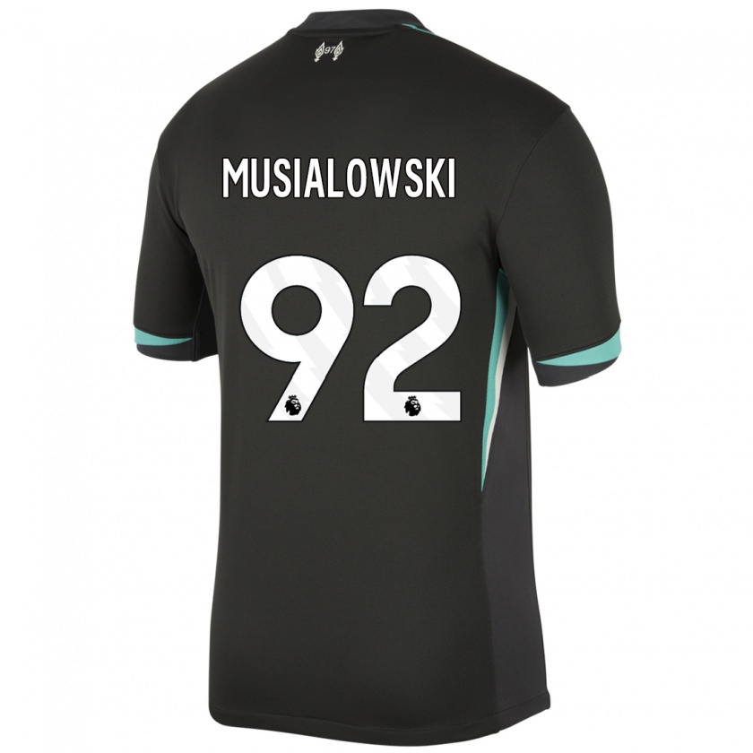 Kandiny Damen Mateusz Musialowski #92 Schwarz Anthrazitweiß Auswärtstrikot Trikot 2024/25 T-Shirt